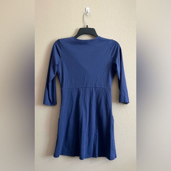 Garnet Hill Faux Wrap Jersey Mini Dress - Picture 2 of 9